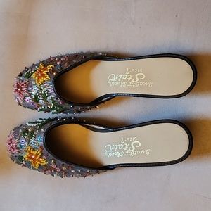 Vintage Beaded Slipper/Shoe Size 7
